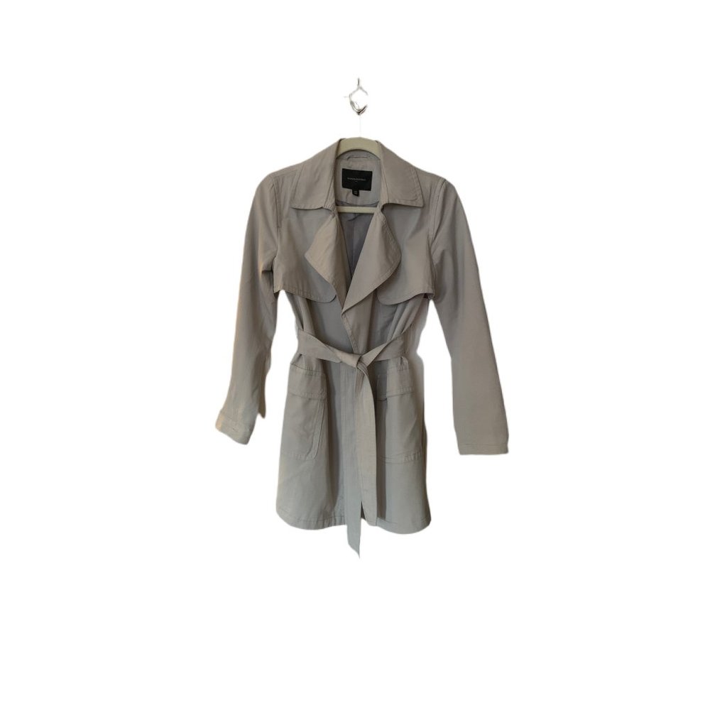 Banana Republic Light Gray Trench coat